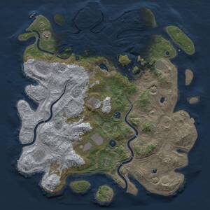 Thumbnail Rust Map: Procedural Map, Size: 4500, Seed: 10314, 16 Monuments