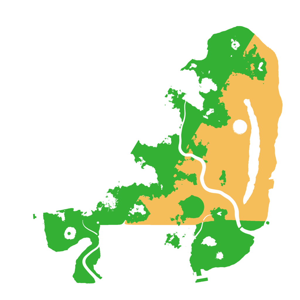 Biome Rust Map: Procedural Map, Size: 3700, Seed: 343443434