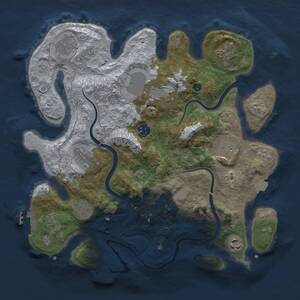 Thumbnail Rust Map: Procedural Map, Size: 3500, Seed: 1285345636, 16 Monuments