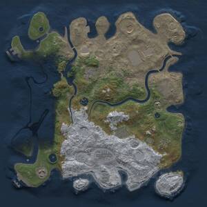 Thumbnail Rust Map: Procedural Map, Size: 3750, Seed: 1732480469, 16 Monuments