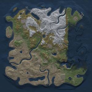 Thumbnail Rust Map: Procedural Map, Size: 4500, Seed: 915846975, 16 Monuments