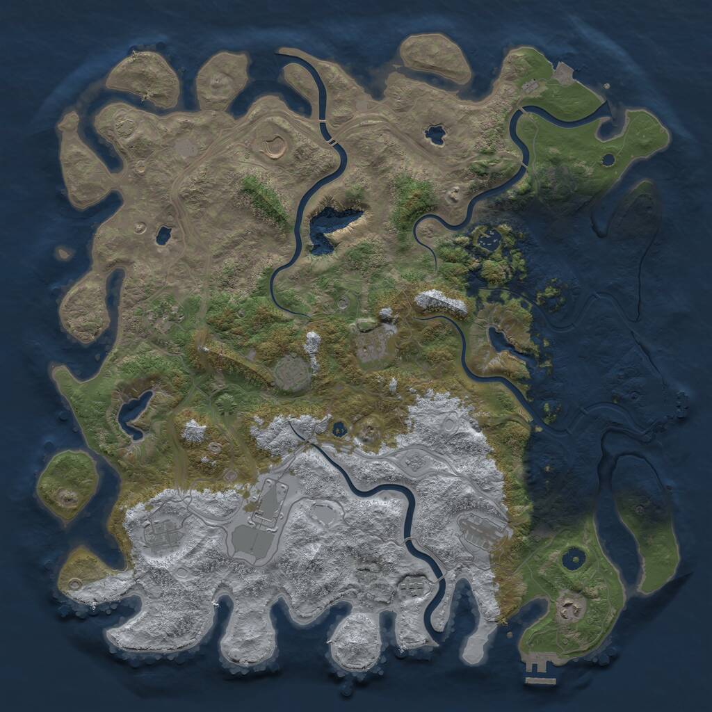 Rust Map: Procedural Map, Size: 4750, Seed: 14112025, 16 Monuments