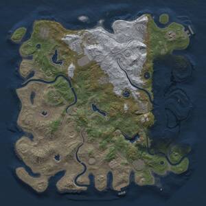 Thumbnail Rust Map: Procedural Map, Size: 4500, Seed: 744117979, 17 Monuments