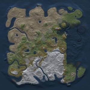 Thumbnail Rust Map: Procedural Map, Size: 4500, Seed: 2958281, 15 Monuments