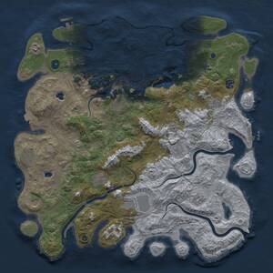 Thumbnail Rust Map: Procedural Map, Size: 4500, Seed: 1163117579, 17 Monuments