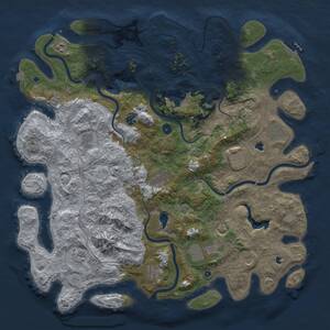 Thumbnail Rust Map: Procedural Map, Size: 5000, Seed: 1219711898, 17 Monuments