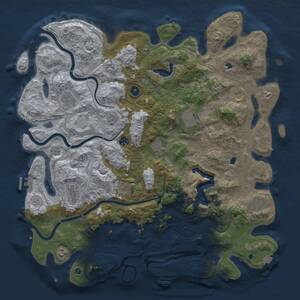 Thumbnail Rust Map: Procedural Map, Size: 4800, Seed: 1958818982, 17 Monuments