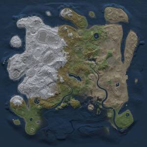 Thumbnail Rust Map: Procedural Map, Size: 4000, Seed: 990373, 15 Monuments