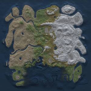 Thumbnail Rust Map: Procedural Map, Size: 4500, Seed: 251, 17 Monuments