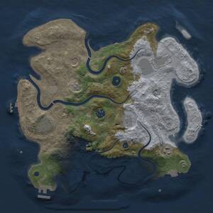 Thumbnail Rust Map: Procedural Map, Size: 3500, Seed: 1211362689, 13 Monuments