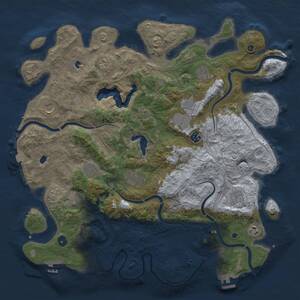 Thumbnail Rust Map: Procedural Map, Size: 4500, Seed: 428506268, 17 Monuments