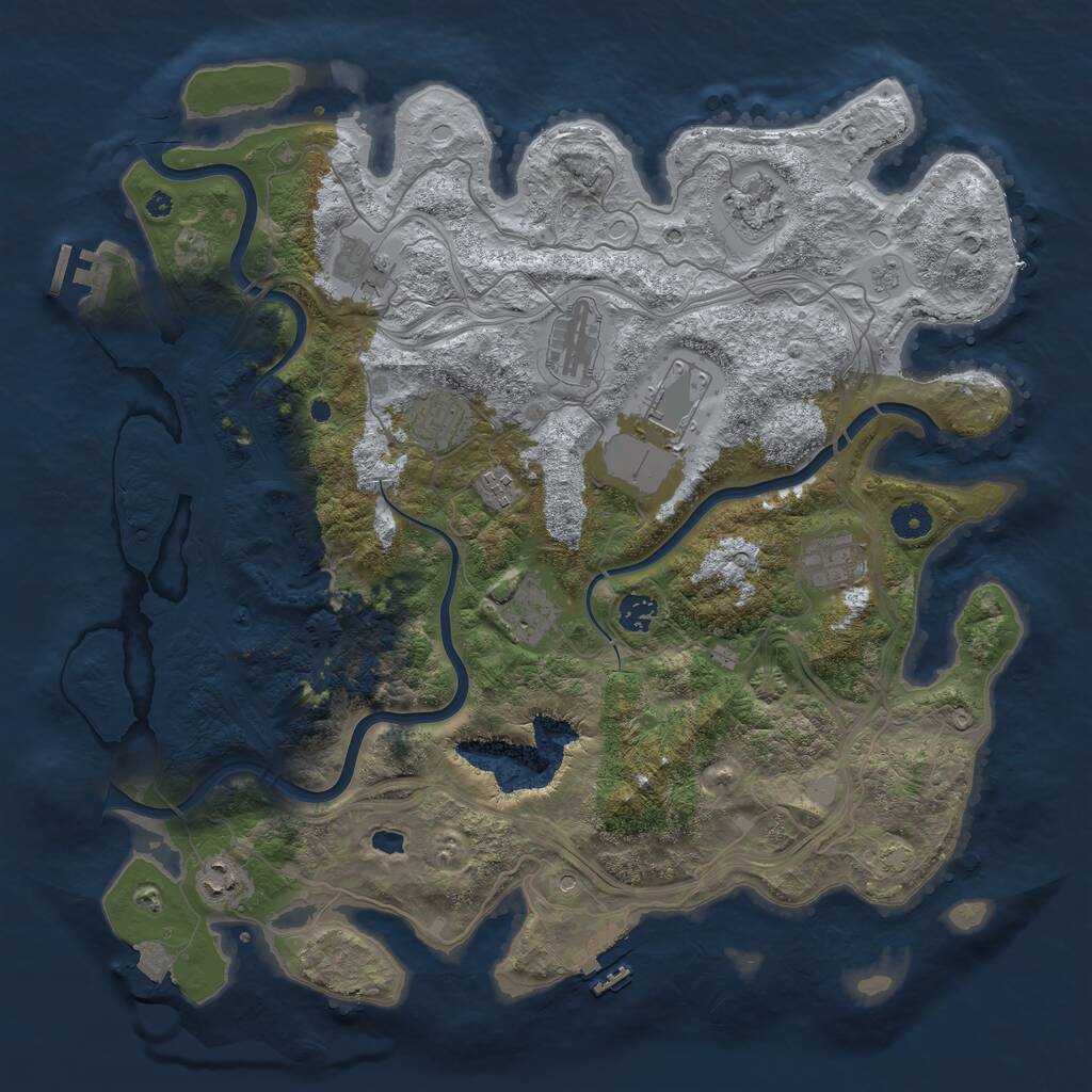 Rust Map: Procedural Map, Size: 4250, Seed: 6482521, 16 Monuments