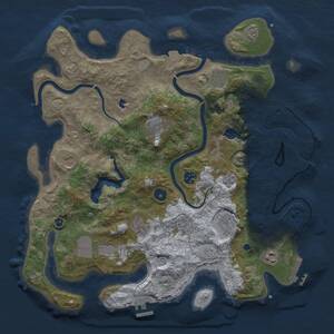 Thumbnail Rust Map: Procedural Map, Size: 4000, Seed: 45677, 15 Monuments
