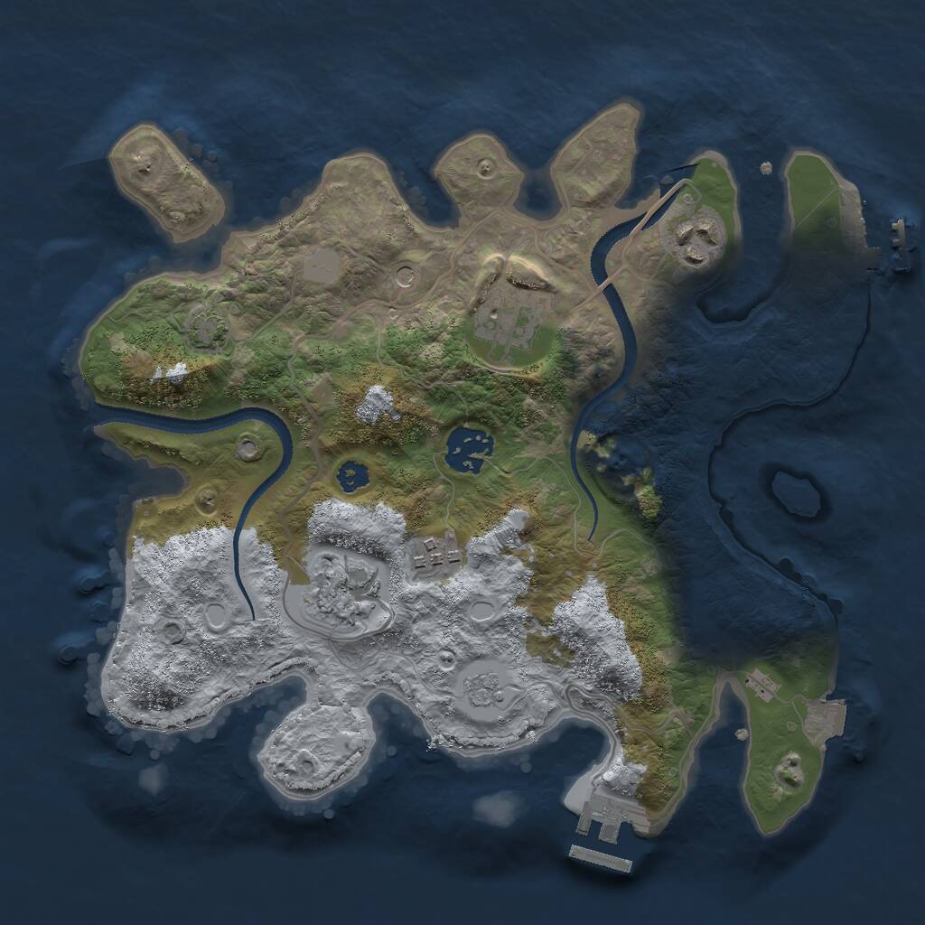 Rust Map: Procedural Map, Size: 2950, Seed: 25430, 11 Monuments