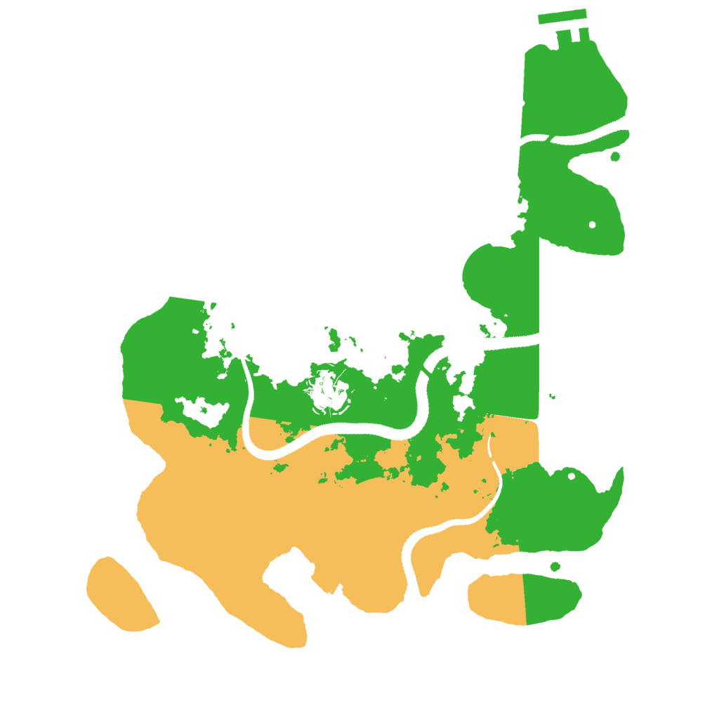 Biome Rust Map: Procedural Map, Size: 3000, Seed: 95796