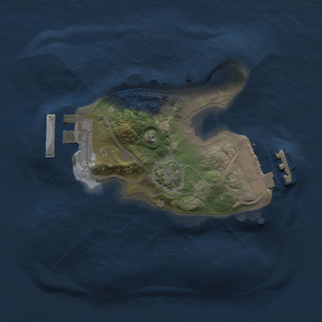 Rust Map: Procedural Map, Size: 1500, Seed: 406344249, 4 Monuments