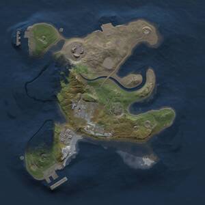 Thumbnail Rust Map: Procedural Map, Size: 2200, Seed: 1308244454, 7 Monuments