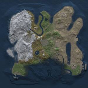 Thumbnail Rust Map: Procedural Map, Size: 3000, Seed: 2235, 11 Monuments