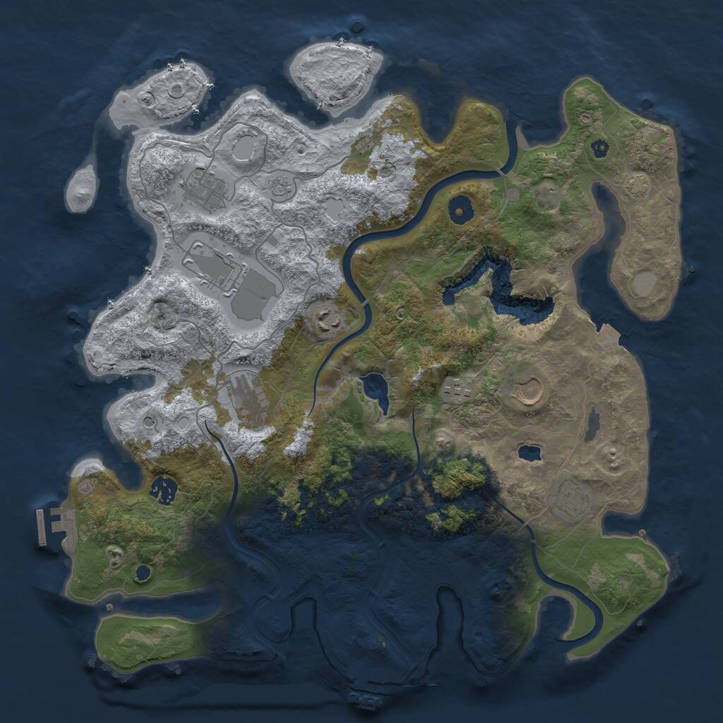 Rust Map: Procedural Map, Size: 4000, Seed: 1473375052, 14 Monuments