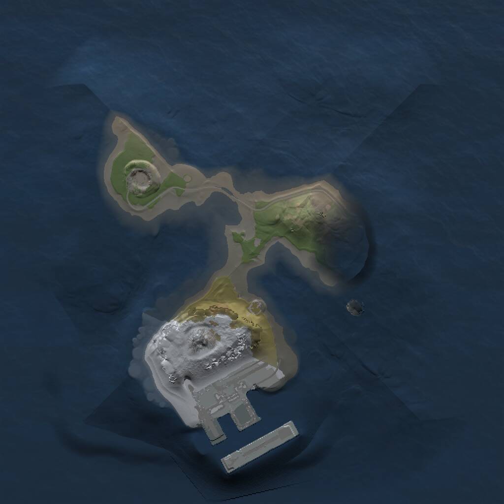 Rust Map: Procedural Map, Size: 1250, Seed: 124, 2 Monuments