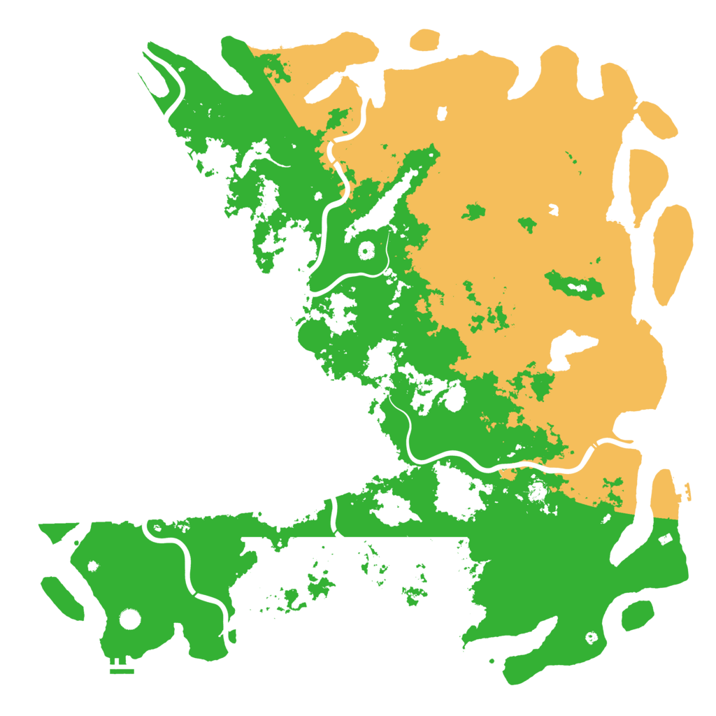 Biome Rust Map: Procedural Map, Size: 6000, Seed: 199045595