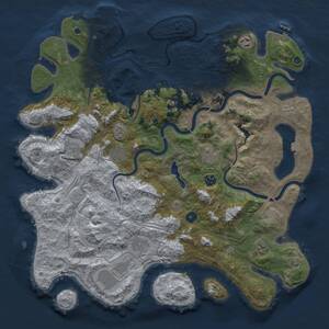 Thumbnail Rust Map: Procedural Map, Size: 4500, Seed: 17126502, 15 Monuments