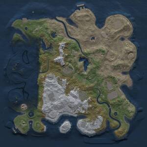 Thumbnail Rust Map: Procedural Map, Size: 4000, Seed: 31899040, 16 Monuments
