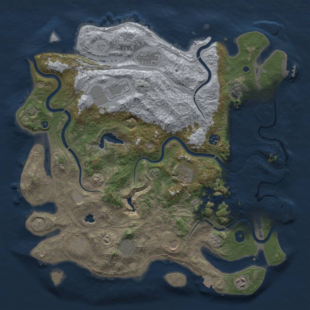 Rust Map: Procedural Map, Size: 4250, Seed: 826757789, 15 Monuments