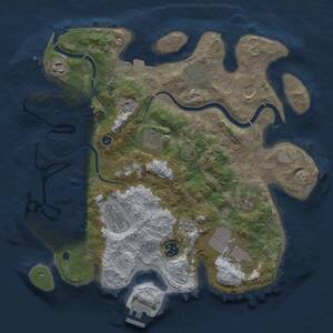 Thumbnail Rust Map: Procedural Map, Size: 3500, Seed: 684565, 14 Monuments