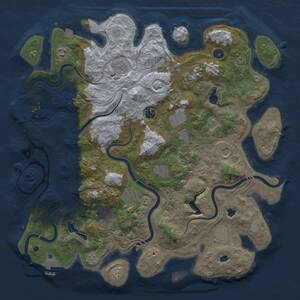 Thumbnail Rust Map: Procedural Map, Size: 4500, Seed: 251153688, 17 Monuments