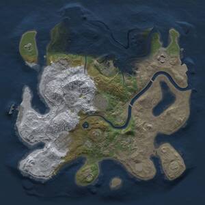 Thumbnail Rust Map: Procedural Map, Size: 3000, Seed: 1870907956, 12 Monuments