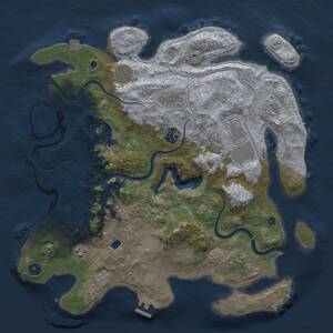 Thumbnail Rust Map: Procedural Map, Size: 4000, Seed: 892376442, 14 Monuments