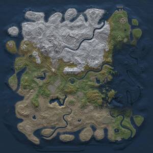 Thumbnail Rust Map: Procedural Map, Size: 5000, Seed: 95796, 17 Monuments