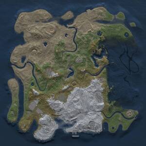 Thumbnail Rust Map: Procedural Map, Size: 4500, Seed: 487233252, 16 Monuments