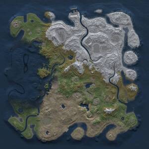 Thumbnail Rust Map: Procedural Map, Size: 4500, Seed: 111391872, 15 Monuments