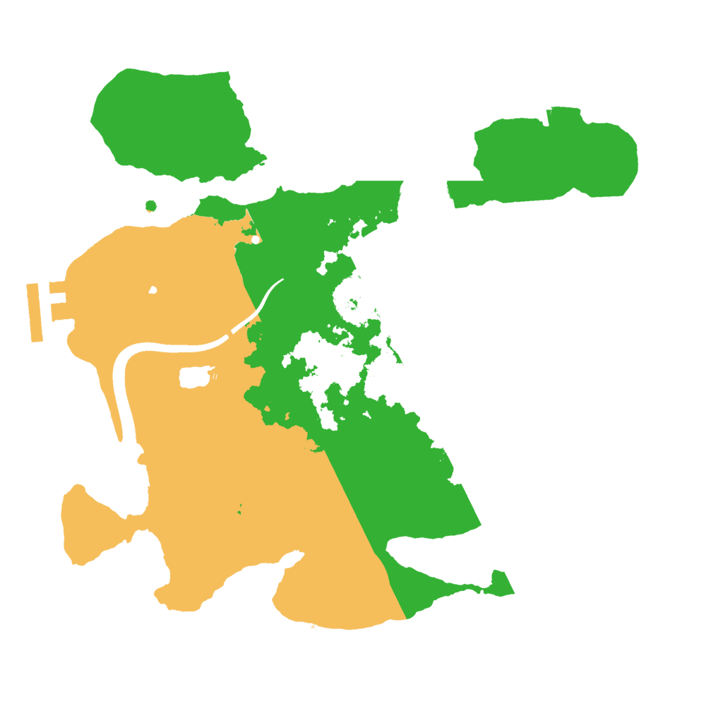 Biome Rust Map: Procedural Map, Size: 2500, Seed: 1708150653