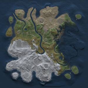 Thumbnail Rust Map: Procedural Map, Size: 3500, Seed: 13517704, 13 Monuments