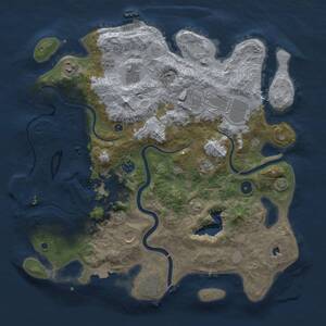Thumbnail Rust Map: Procedural Map, Size: 4000, Seed: 41741300, 15 Monuments