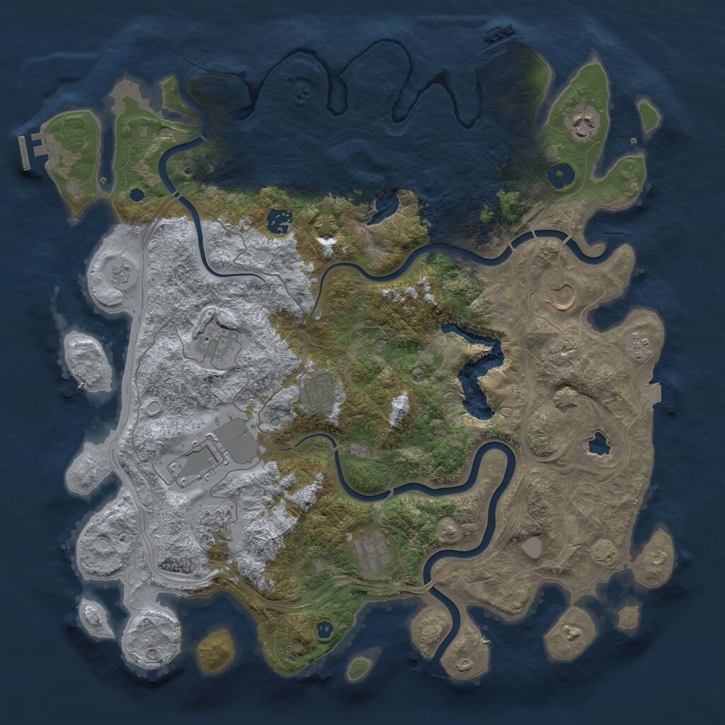 Rust Map: Procedural Map, Size: 4250, Seed: 1218320513, 15 Monuments