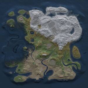 Thumbnail Rust Map: Procedural Map, Size: 3500, Seed: 761015905, 14 Monuments
