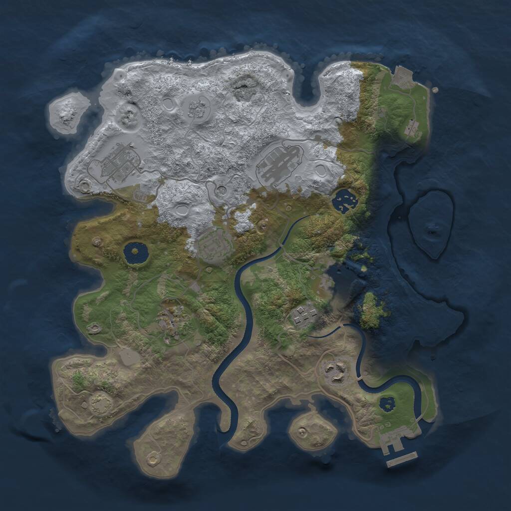 Rust Map: Procedural Map, Size: 3250, Seed: 26522, 13 Monuments
