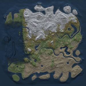 Thumbnail Rust Map: Procedural Map, Size: 4750, Seed: 79546074, 17 Monuments