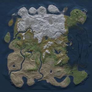 Thumbnail Rust Map: Procedural Map, Size: 4500, Seed: 474421836, 16 Monuments