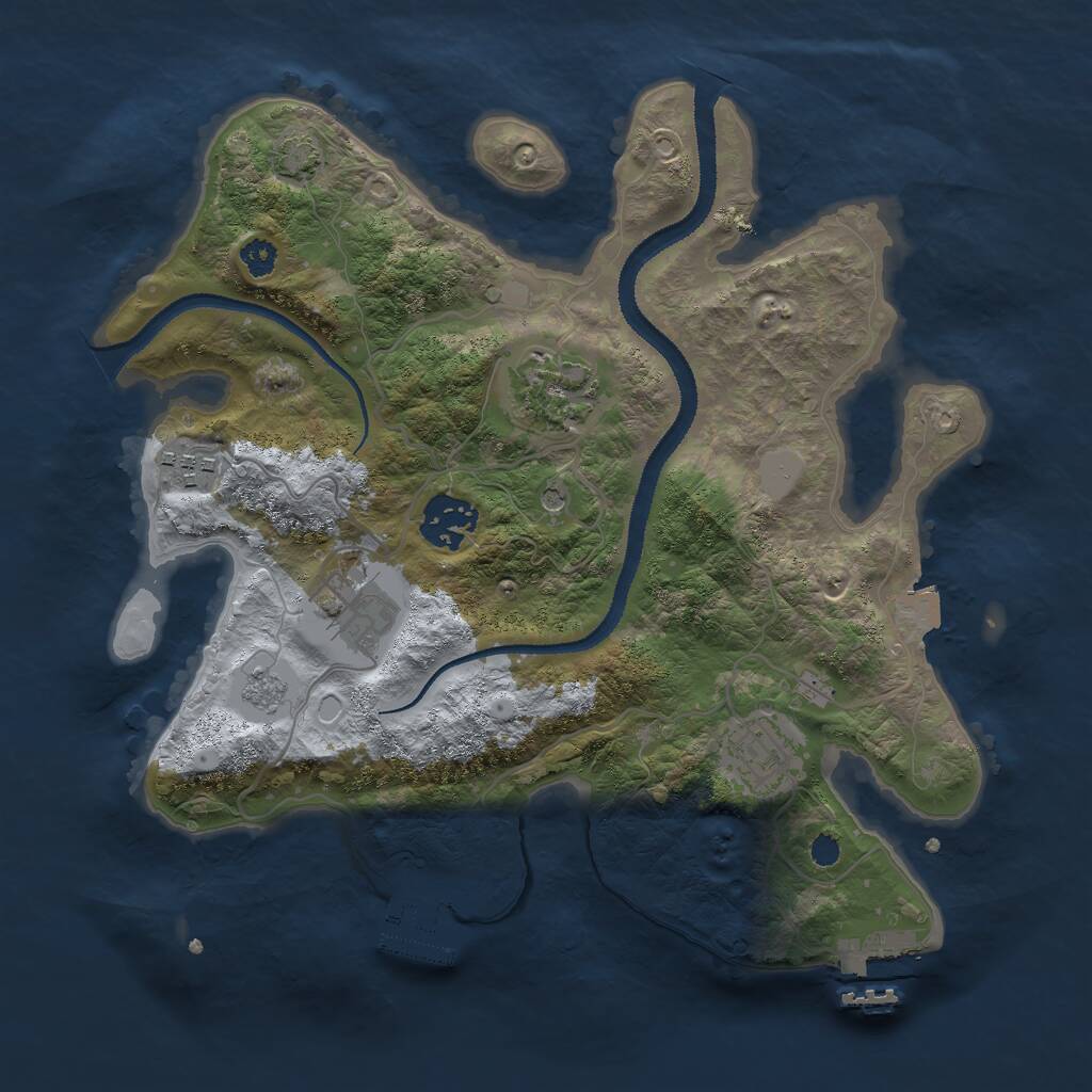 Rust Map: Procedural Map, Size: 3000, Seed: 1511846756, 11 Monuments