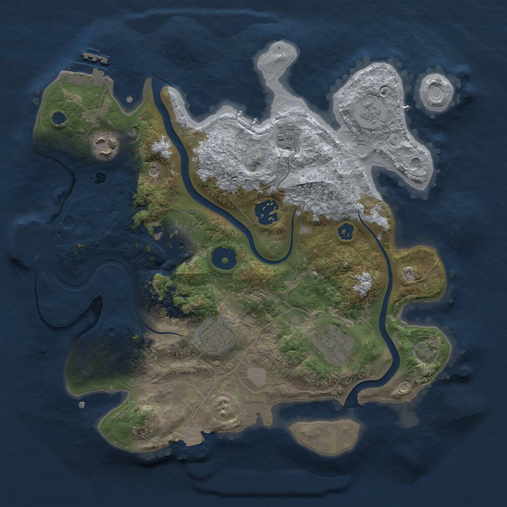 Rust Map: Procedural Map, Size: 3100, Seed: 13231, 12 Monuments