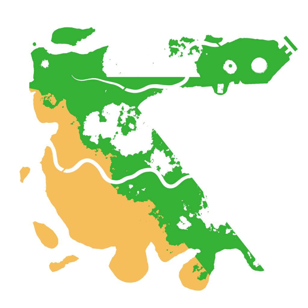 Biome Rust Map: Procedural Map, Size: 3500, Seed: 42069911