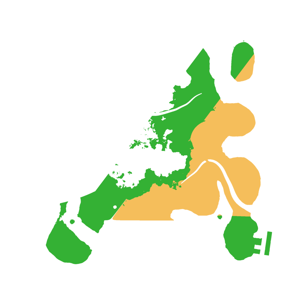 Biome Rust Map: Procedural Map, Size: 2500, Seed: 2093278414