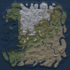 Thumbnail Rust Map: Procedural Map, Size: 6000, Seed: 7162, 17 Monuments
