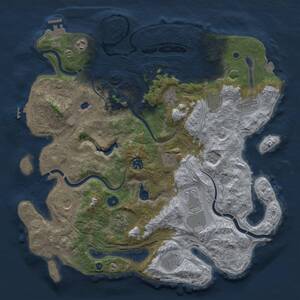 Thumbnail Rust Map: Procedural Map, Size: 4250, Seed: 509751740, 17 Monuments