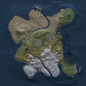 Thumbnail Rust Map: Procedural Map, Size: 2600, Seed: 1900045997, 10 Monuments